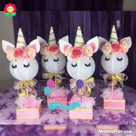 50 Centros De Mesa De UNICORNIO MamaFlor