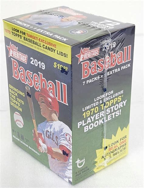 2019 Topps Heritage Baseball 8 Pack Blaster Box Candy Lids Reed Buy