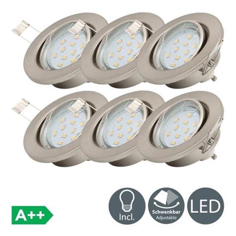 B K Licht Lot De 6 Spots Led 6 Ampoules Led Gu10 3w Incluses Spots