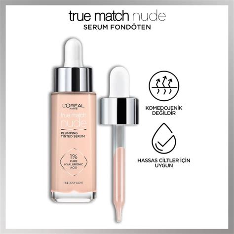 L Oréal Paris True Match Nude Fondöten Serum Serum Hafifliği Doğal