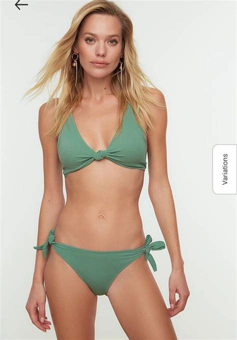 Green Bikini Set Women S Fashion Swimwear Bikinis Swimsuits On Carousell