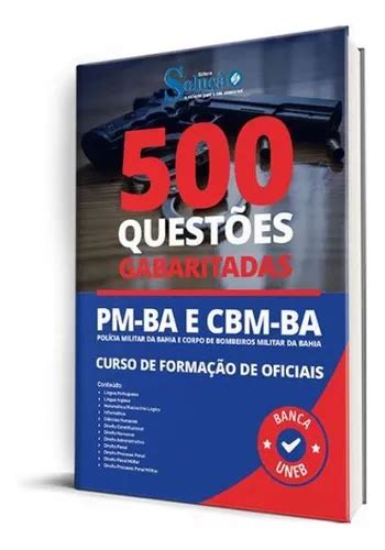 Caderno Pm ba E Cbm ba Cfo 500 Questões Gabaritadas MercadoLivre