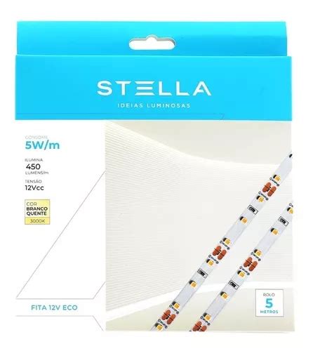 Fita Led Profissional Eco 5w M Ip20 12v Stella Parcelamento Sem Juros