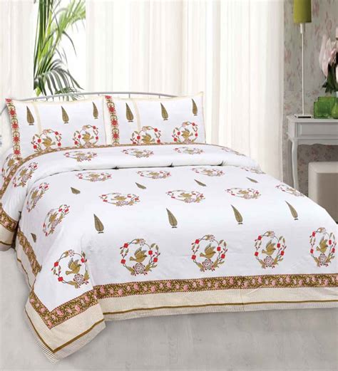 Buy Mustard Solid Tc Cotton Double Bedsheet With Pillow Covers