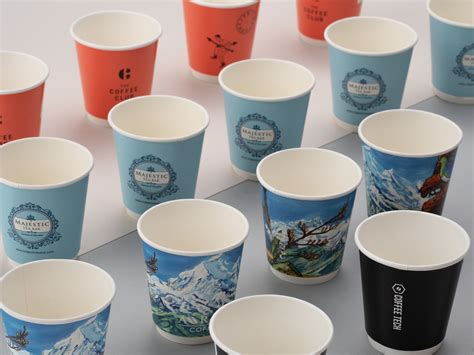 Jadcup Custom Paper Cups Double Wall Disposable Paper Cups