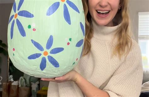 DIY Giant Porch Easter Eggs (Grandin Road Dupe) - Sunrise Valley Farm Co