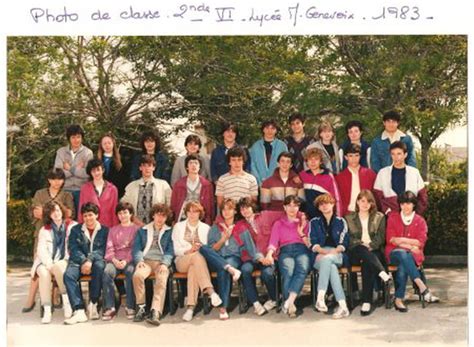 Photo de classe Seconde de 1983 Lycée Maurice Genevoix Copains d avant