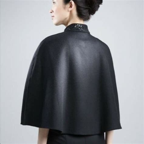 Prabal Gurung Women S Cape Sequin Neiman Marcus Target Black Wool 79