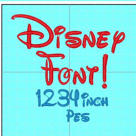 Disney Font Embroidery Pes Instant Download Etsy