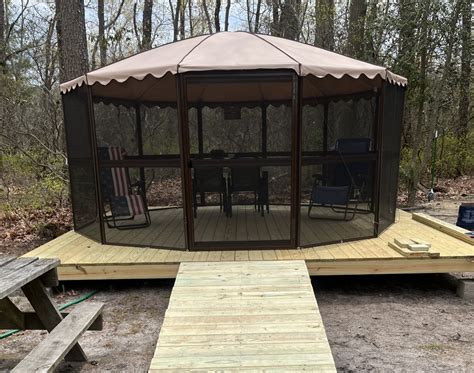 Casita Round Screenhouse 14 9 Freestanding Chestnut Almond Color