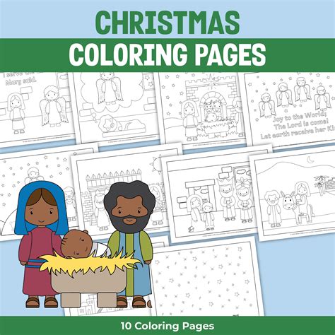 Christmas Story Coloring Pages – Bible Crafts Shop