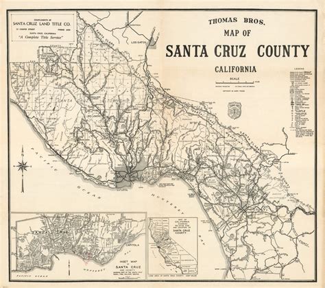 Thomas Bros Map Of Santa Cruz County California Curtis Wright Maps