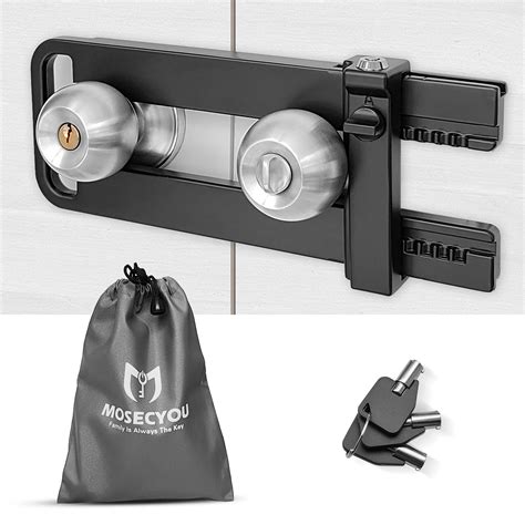 MOSECYOU Double Door Locking Device, French Door Lock Security