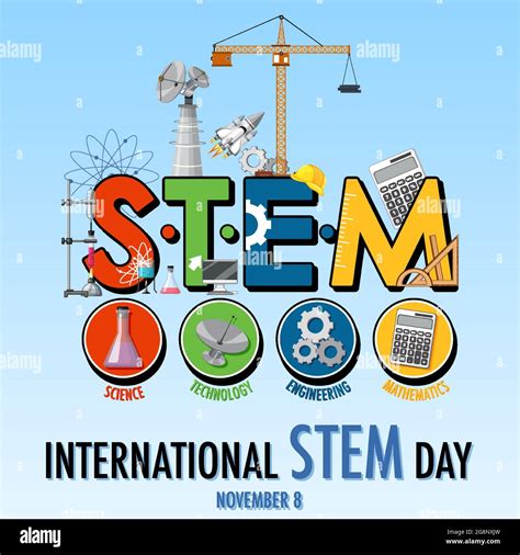 International Stem Day On November 8th Banner With Stem Logo