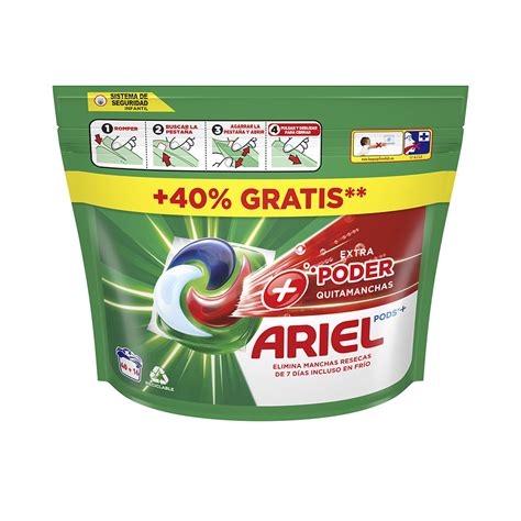 Ariel Pods Extra Poder Quitamanchas En Detergente C Psulas