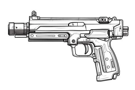 How To Draw A Nerf Gun Yonderoo