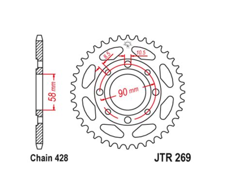 Jt Steel Rear Sprocket 35t 35 Tooth Cb Cl Mt Sl Tc Xl 100 125 175 185