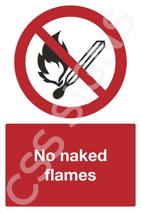 No Naked Flames Sign Sign Shop Ireland CSS Signs