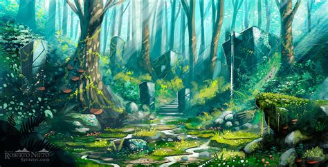 The colorful forest by Syntetyc on DeviantArt