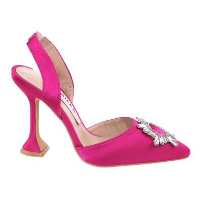 Mailea Stiletto Strass Puntas De Raso Para Mujer Fucsia Falabella