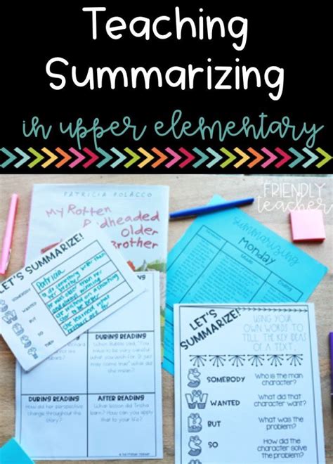 Summarizing Lesson Plans With Activities Teaching Summarizing