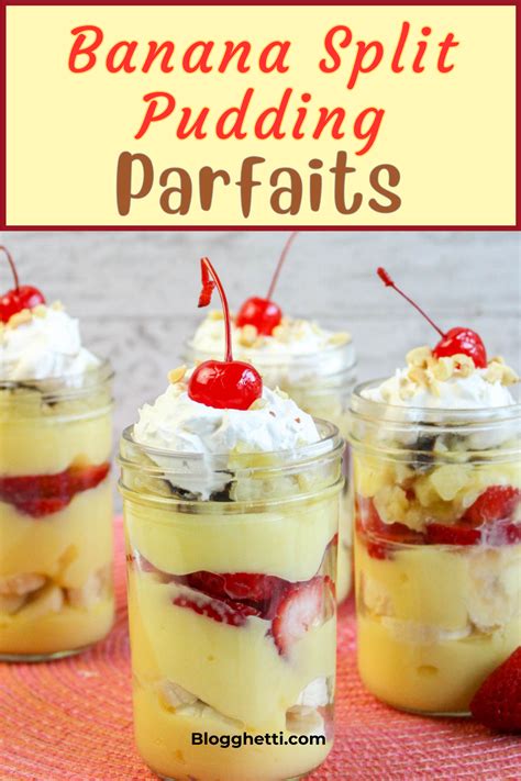 Banana Split Pudding Parfait