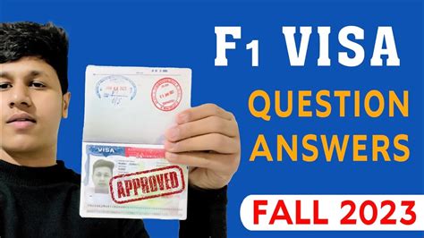 F1 Visa Interview Questions Usa Tips And Tricks 2023 Youtube