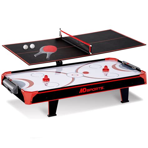 Md Sports 44 Inch Air Powered Hockey Table Top With Table Tennis Top