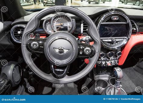 Mini cooper car dashboard editorial photo. Image of electronic - 118878146