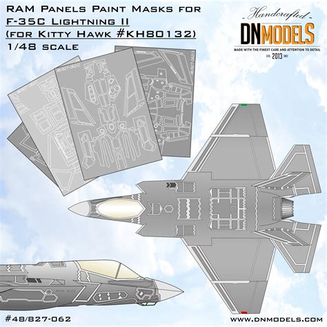 F-35C RAM Panels Paint Masks for Kitty Hawk #KH80132