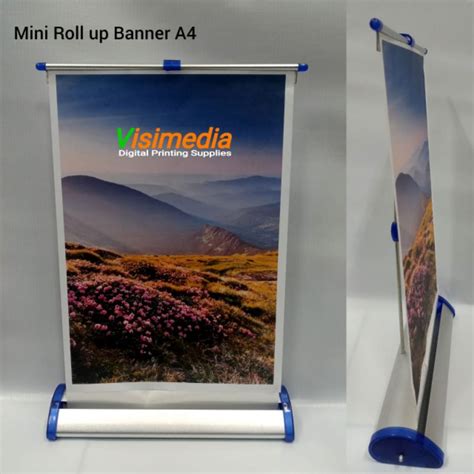 Jual Mini Roll Up Banner A4 Roll Banner Mini Shopee Indonesia