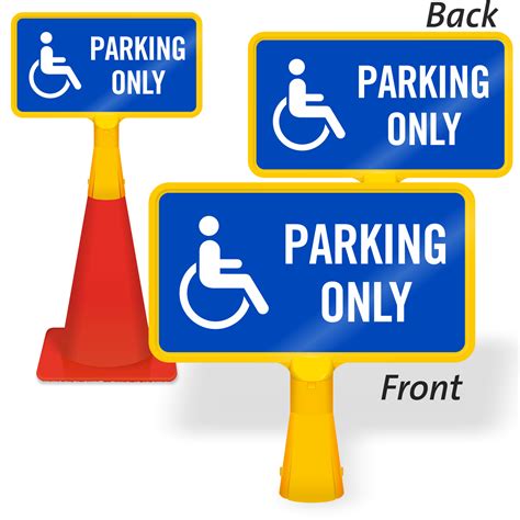 Ada Accessible Parking Only Sign With Isa Symbol