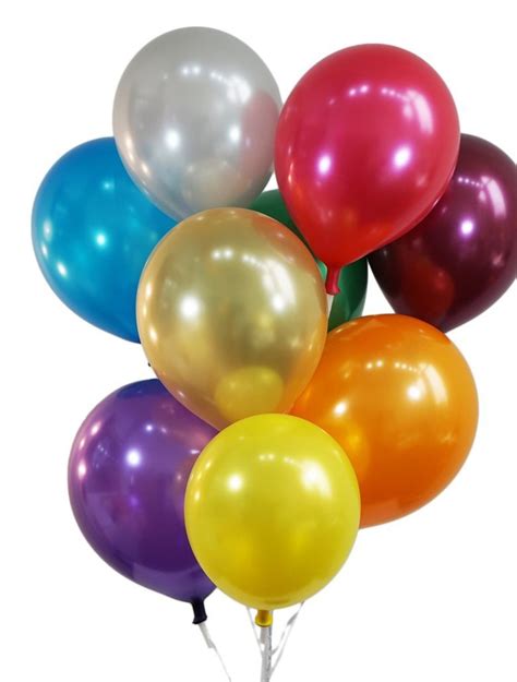 Metallic Assorted Colors 12 Inch Latex Balloons Pack Of 100 Etsy