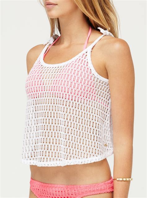 Paradise Dream Crochet Tankini Top 623096 Roxy