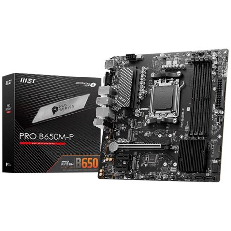 MSI PRO B650M P AMD RYZEN 7000 Series AM5 DDR5 PCIe 4 0 2xM 2 MATX