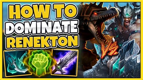 Guide How To Win Top Lane Every Game Against Renekton Runes And Items