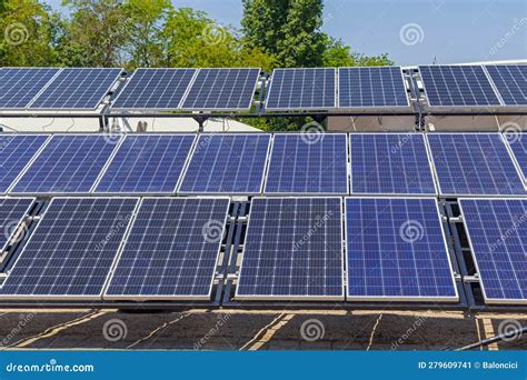 Solar Panel Array stock image. Image of structure, generation - 279609741