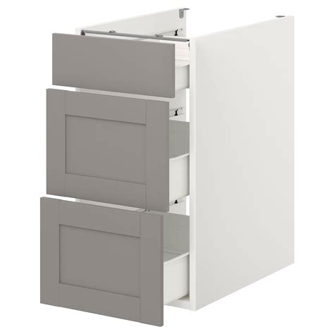 Тумба с ящиками - IKEA ENHET, 75x62x40см, белый/серый, ЭХНЕТ ИКЕА за ...
