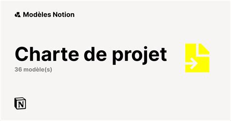 Meilleurs modèles Charte de projet de Notion Marketplace Notion