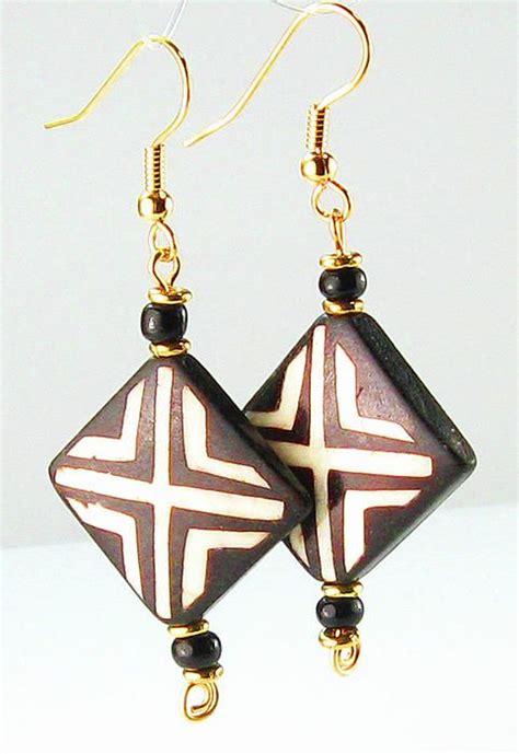 African Earrings African Tribal Earrings Jewelry By Esprit Mystique Artisan Jewelry