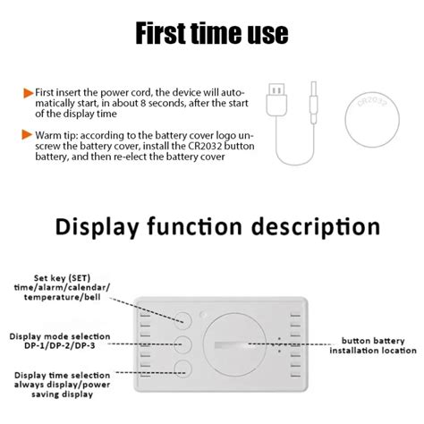 Многофункциональный цифровой будильник, будильник, беззвучный календарь ...