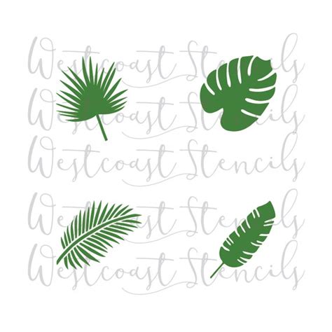 Tropical Leaf Stencil