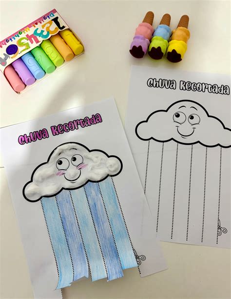 Atividade Chuva Recortada para trabalhar diversas habilidades com ...
