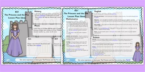 The Princess And The Pea Lesson Plan Ideas Ks1