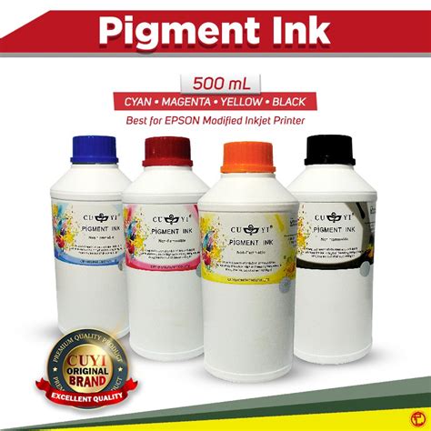 500ML CUYI Pigment Ink For Inkjet Printer 4Color Shopee Philippines