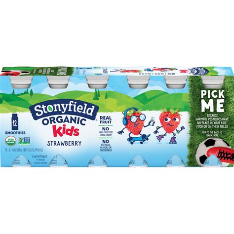 Save on Stonyfield Organic Kids Smoothies Yogurt Strawberry Low Fat ...