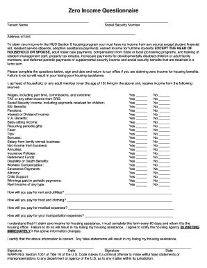 Income Questionnaire Sample Fill And Sign Printable Template Online