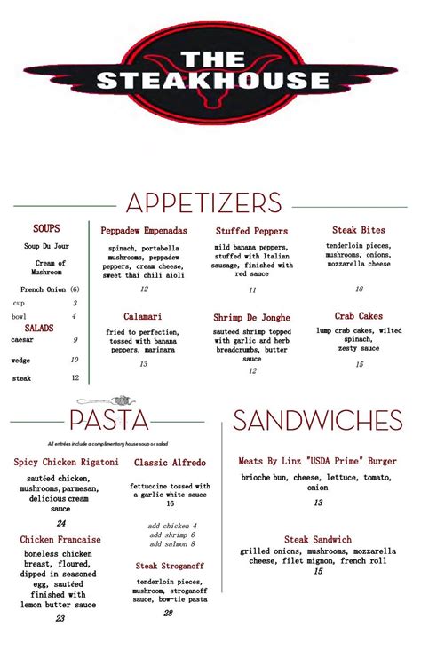 Menu - Lincolnshire Country Club