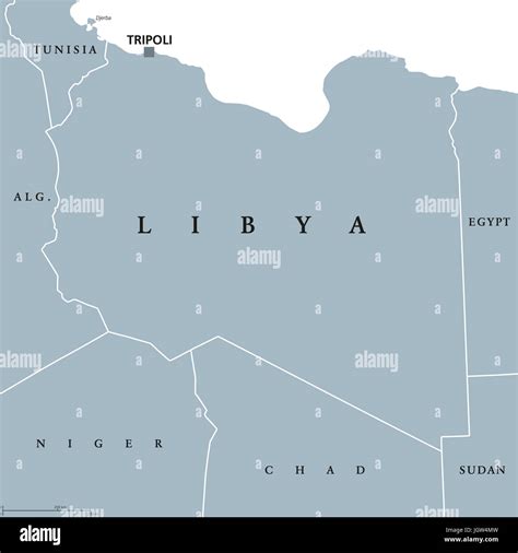 Carte Politique De La Libye Avec Capitale Tripoli Pays Arabes Dans La