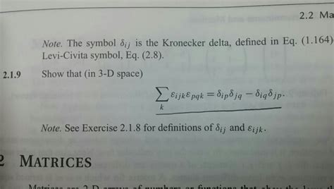 solved note  symbol delta     kronecker delta cheggcom